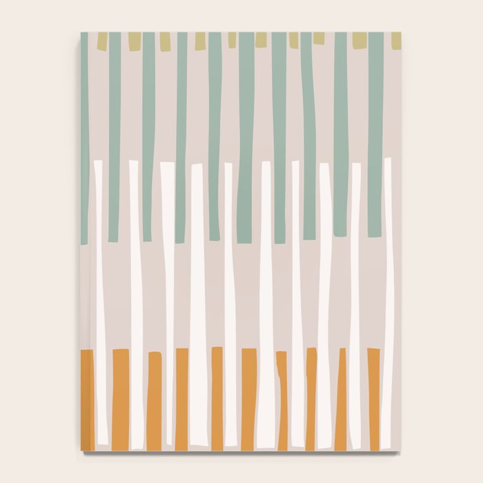Block print geometrics stripes earthy Notebook Gallery Image 4