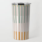 Block print geometrics stripes earthy Travel Mug Gallery Image 1
