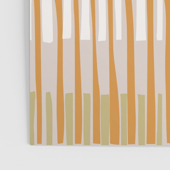 Block print geometrics stripes earthy Poster Gallery Image 3