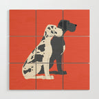 Great Dane Dog Illustration Wood Wall Art Gallery Image 1