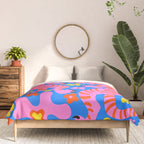 Pink Tigers and Flowers Comforter Gallery Image 3