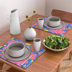 Pink Tigers and Flowers Placemat Gallery Image 2