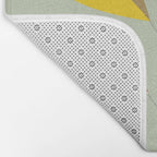 Mid Century Modern Single Leaf Pattern 1. Vintage green Bath Mat Gallery Image 2