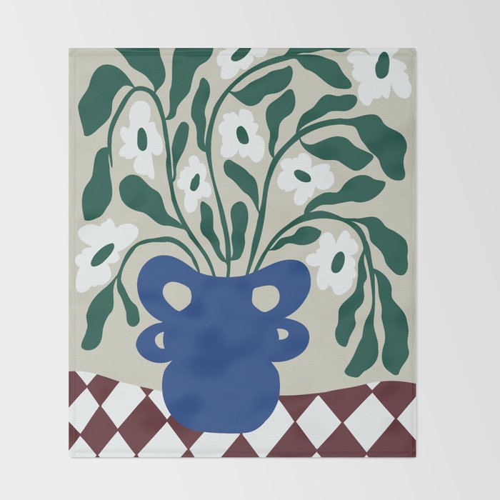 Pottery Petals Throw Blanket Gallery Image 2