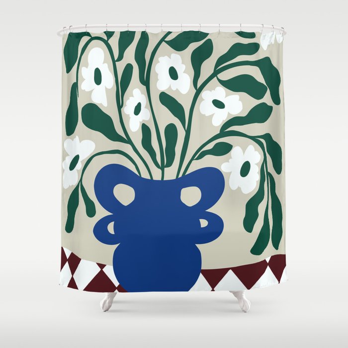 Pottery Petals Shower Curtain Gallery Image 1