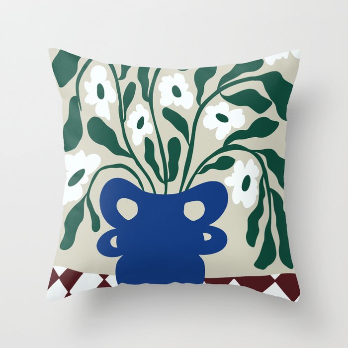 Pottery Petals Throw Pillow Gallery Image 6