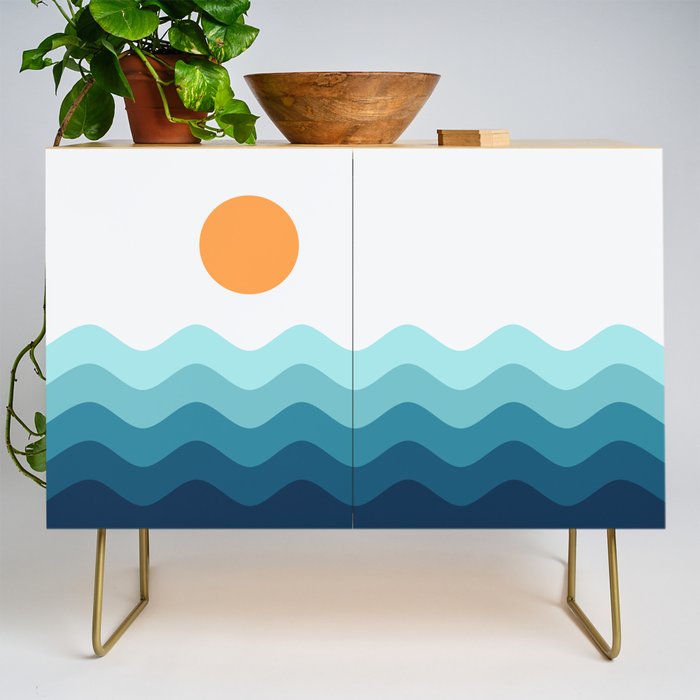 Abstract Landscape 14 Portrait Credenza Gallery Image 1