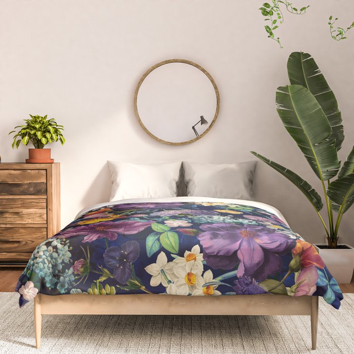 The Secret Glow of Night Flowers Comforter Gallery Image 3