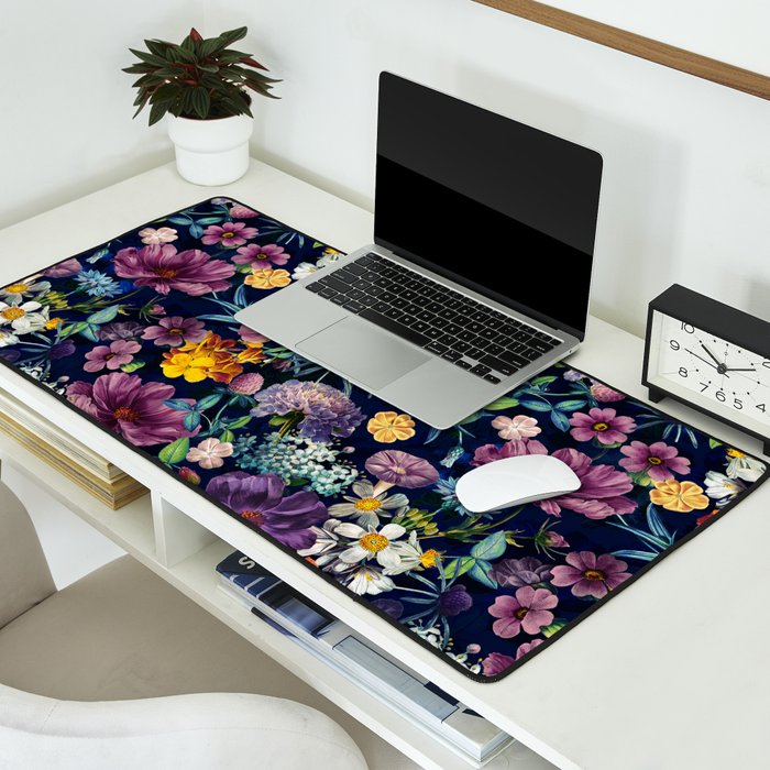 The Secret Glow of Night Flowers Desk Mat Gallery Image 2