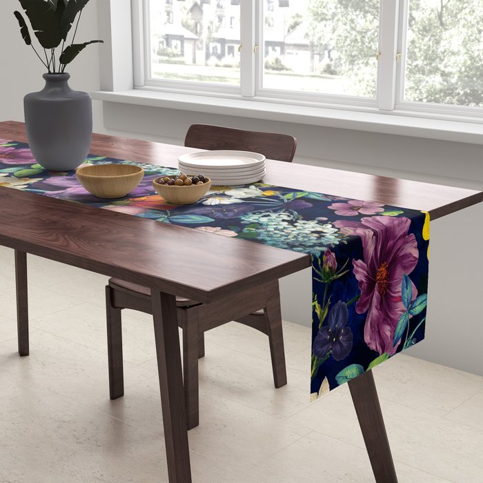 The Secret Glow of Night Flowers Table Runner Gallery Image 2