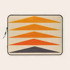 Vintage Scandinavian Orange Geometric Triangle Pattern Laptop Sleeve Gallery Image 1