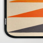 Vintage Scandinavian Orange Geometric Triangle Pattern Laptop Sleeve Gallery Image 3