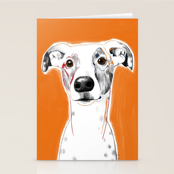 Greyhound dog portrait Stationery Card Gallery Image 2