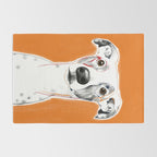 Greyhound dog portrait Rug Gallery Image 2
