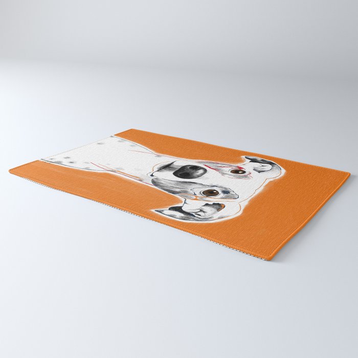 Greyhound dog portrait Rug Gallery Image 3