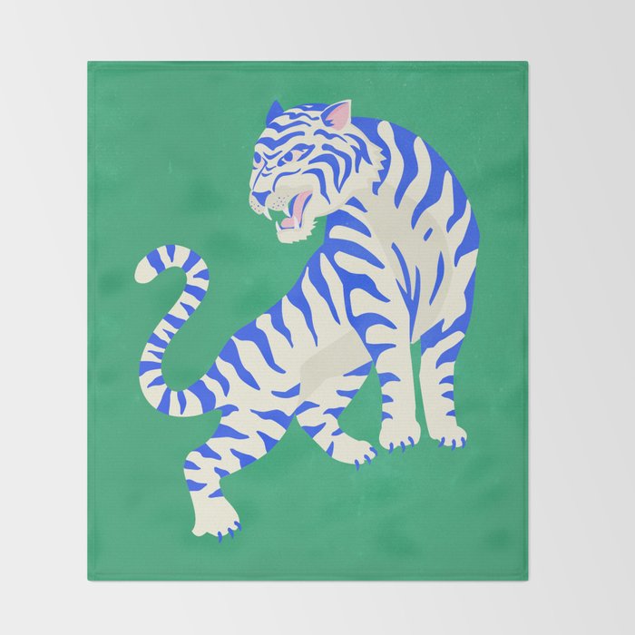 The Roar: White Tiger Edition Throw Blanket Gallery Image 2