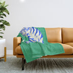 The Roar: White Tiger Edition Throw Blanket Gallery Image 1