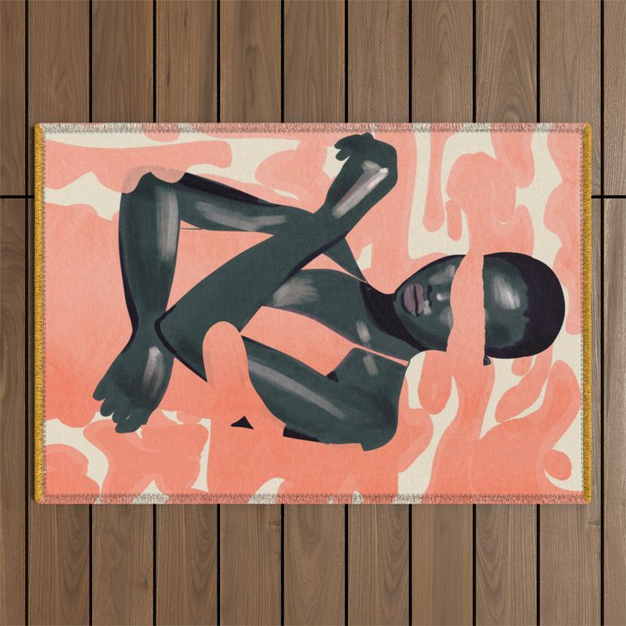 Girl Portrait 30 Outdoor Rug Gallery Image 1