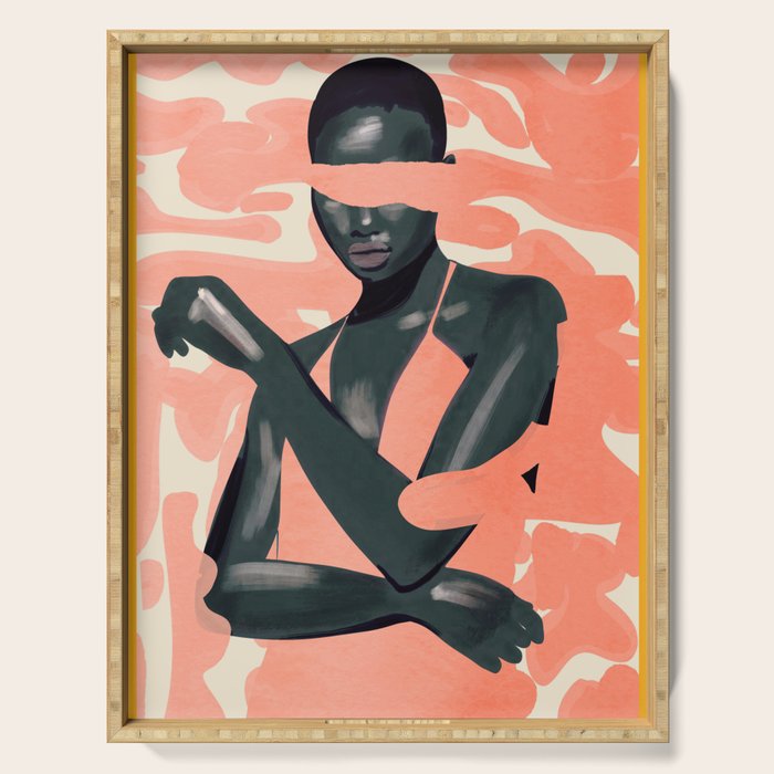 Girl Portrait 30 Serving Tray Gallery Image 1