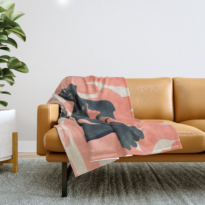 Girl Portrait 30 Throw Blanket Gallery Image 1