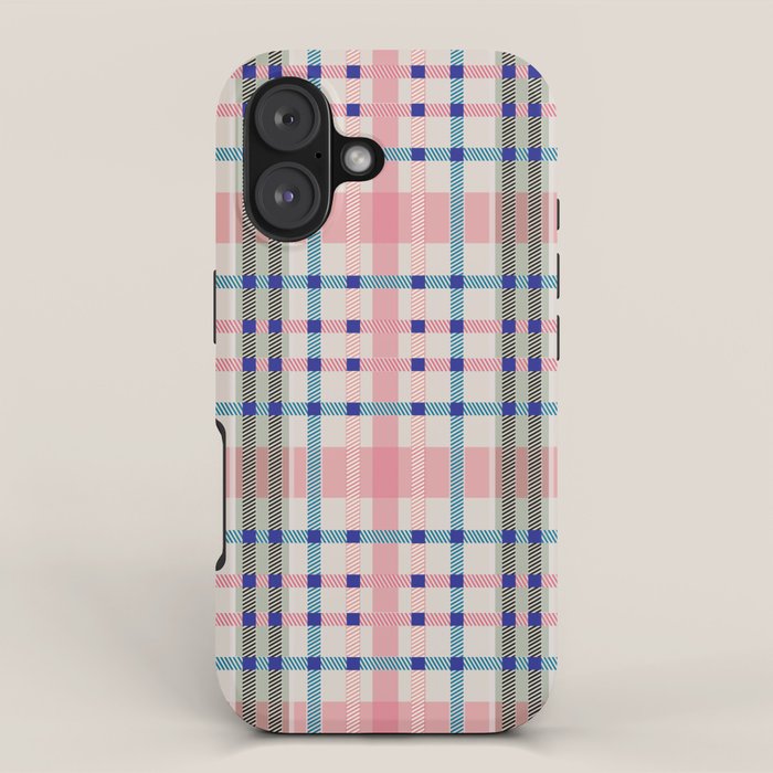 Vibrant Plaid Fusion B iPhone Case Gallery Image 1