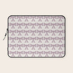 Vintage Bows IX Lavender Purple Laptop Sleeve Gallery Image 1
