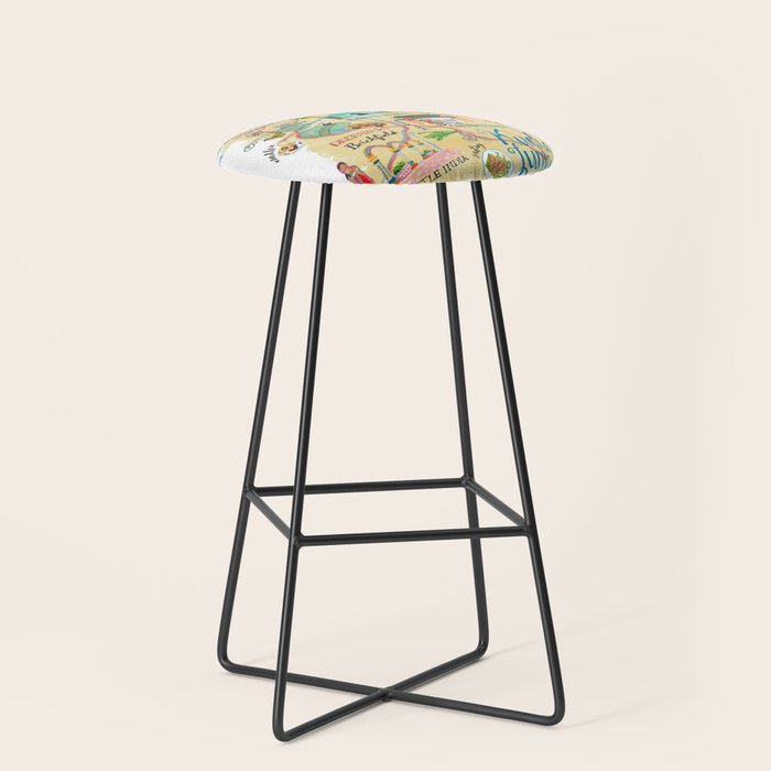 Illustrative map Kuala Lumpur Malaysia travel Stool Gallery Image 1