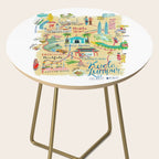 Illustrative map Kuala Lumpur Malaysia travel Side Table Gallery Image 2