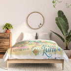 Illustrative map Kuala Lumpur Malaysia travel Comforter Gallery Image 3
