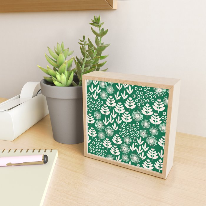 Retro Forest Flora Pattern Mini Art Print Gallery Image 2