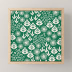 Retro Forest Flora Pattern Mini Art Print Gallery Image 1