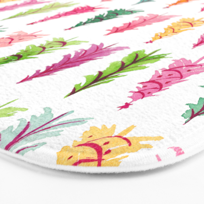 Colorful Vintage Bottlebrush Christmas Trees Bath Mat Gallery Image 3