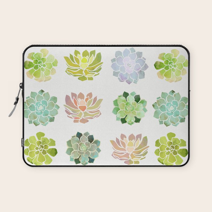 Spring Succulents Laptop Sleeve Gallery Image 1