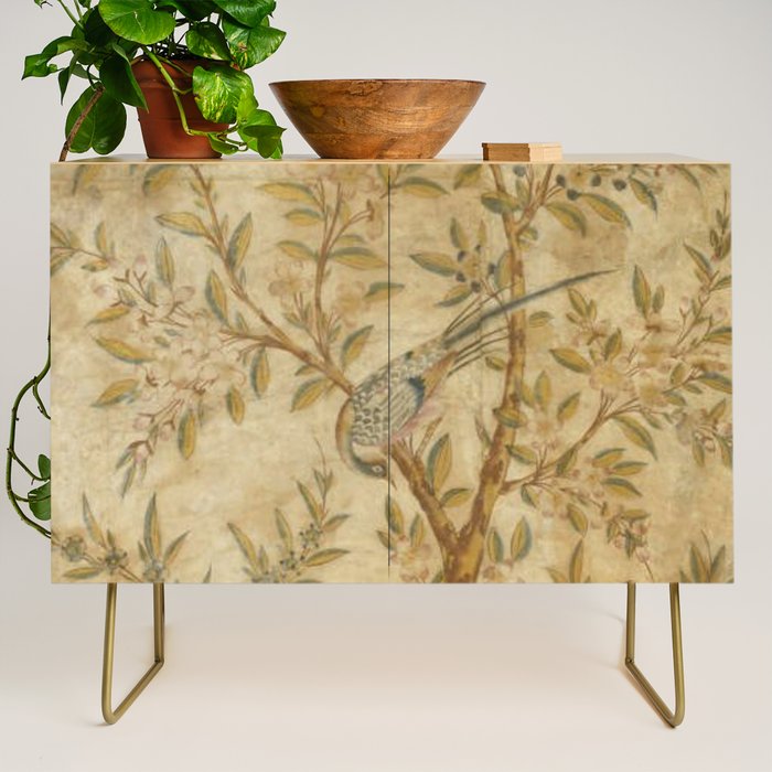Antique 18th Century Gold Chinoiserie Garden Fresco Credenza Gallery Image 1