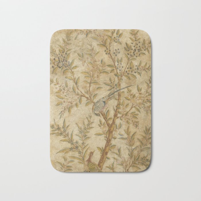 Antique 18th Century Gold Chinoiserie Garden Fresco Bath Mat Gallery Image 1