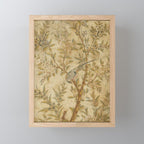 Antique 18th Century Gold Chinoiserie Garden Fresco Mini Art Print Gallery Image 1