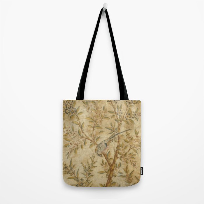 Antique 18th Century Gold Chinoiserie Garden Fresco Tote Bag Gallery Image 2