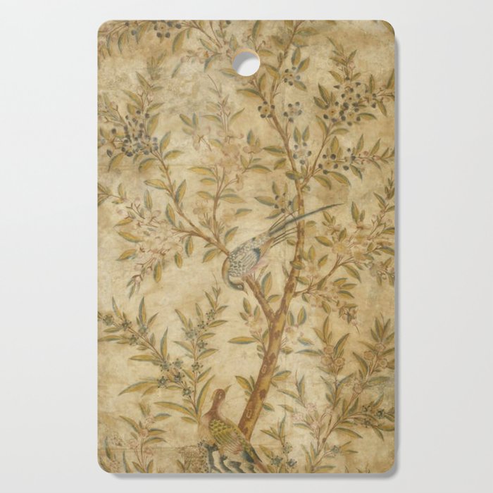 Antique 18th Century Gold Chinoiserie Garden Fresco Cutting Board Gallery Image 1