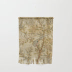 Antique 18th Century Gold Chinoiserie Garden Fresco Wall Hanging Gallery Image 1