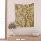 Antique 18th Century Gold Chinoiserie Garden Fresco Wall Tapestry Gallery Image 2