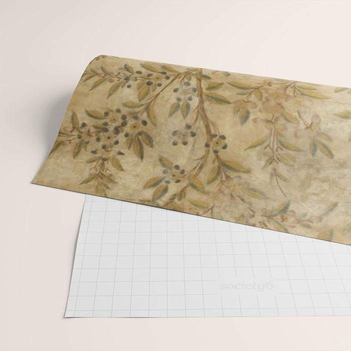 Antique 18th Century Gold Chinoiserie Garden Fresco Wrapping Paper Gallery Image 2