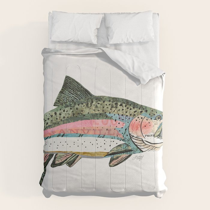 Rainbow Trout Collage Comforter Gallery Image 6