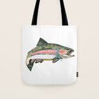 Rainbow Trout Collage Tote Bag Gallery Image 1