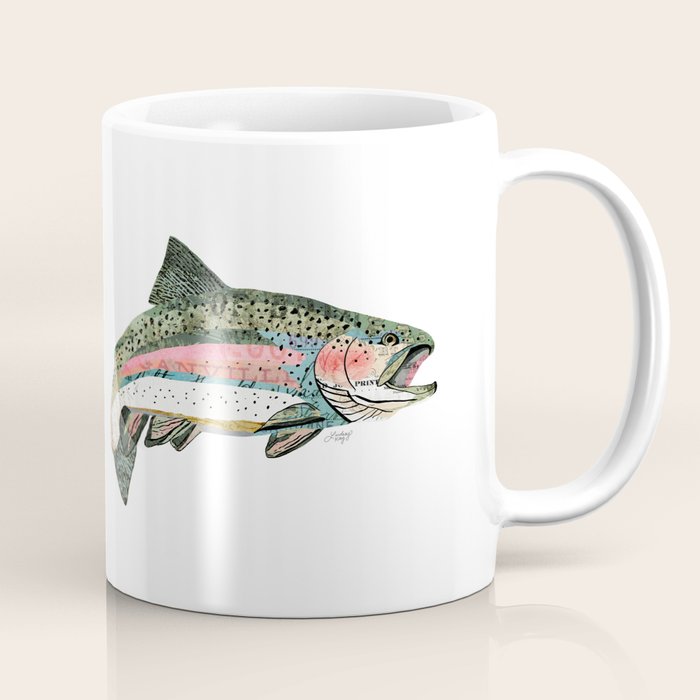 Rainbow Trout Collage Coffee Mug Gallery Image 1