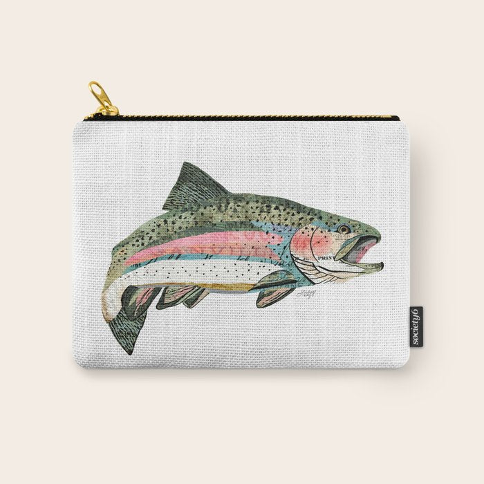 Rainbow Trout Collage Carry All Pouch Gallery Image 1