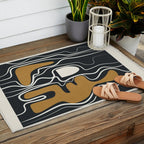 Minimal Abstract Form 1 Outdoor Rug Gallery Image 2