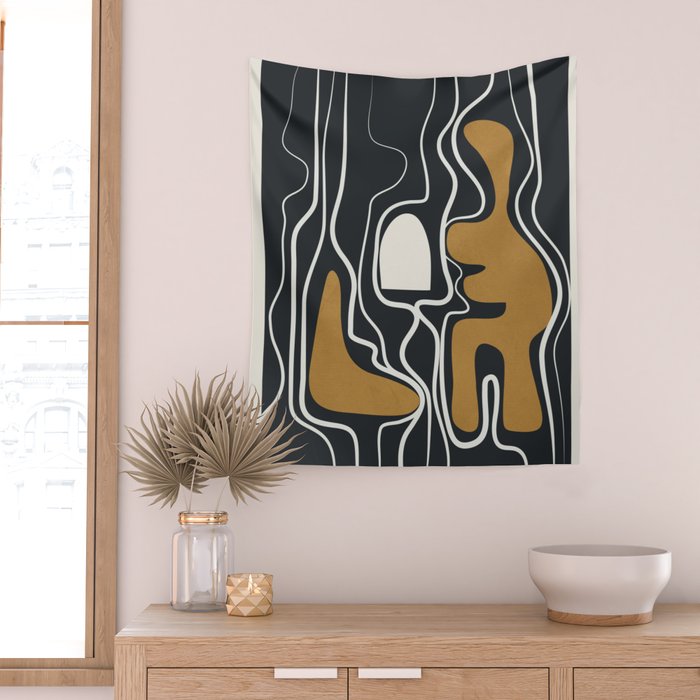 Minimal Abstract Form 1 Wall Tapestry Gallery Image 2