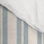 Classic Double Stripe Pattern in Cream and Light Blue-Gray Comforter Gallery Image 4