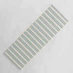 Classic Double Stripe Pattern in Cream and Light Blue-Gray Yoga Mat Gallery Image 1