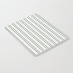 Classic Double Stripe Pattern in Cream and Light Blue-Gray Notebook Gallery Image 2